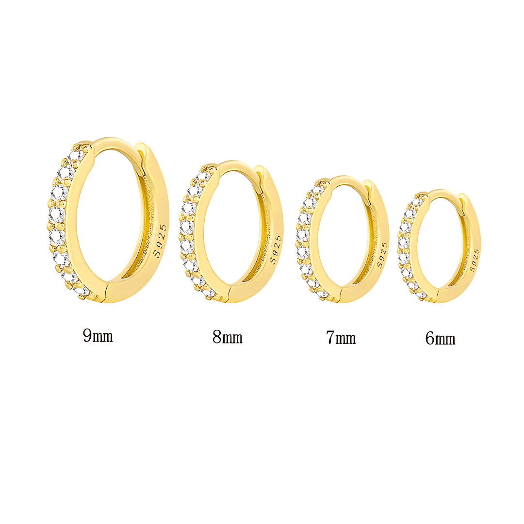 Or + Zircon Cubique / 9mm