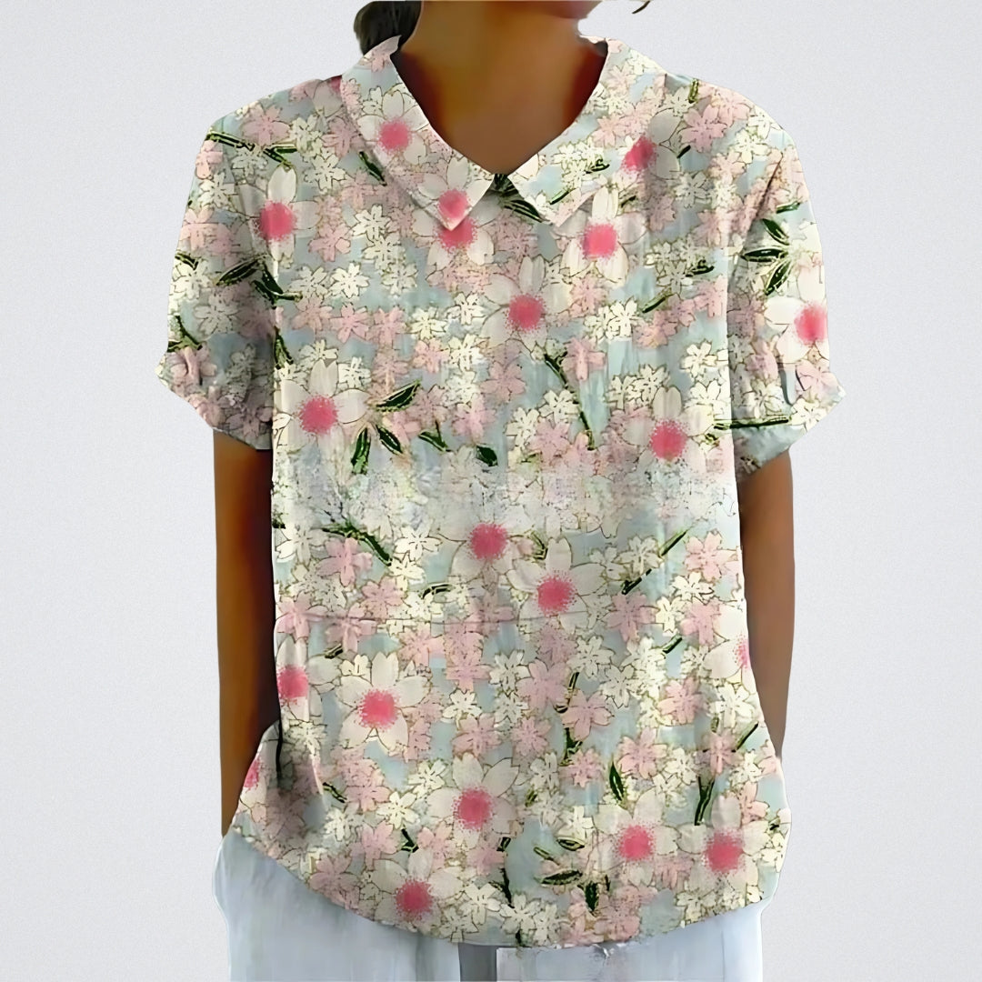 Ivoire fleurs rosées / 5XL