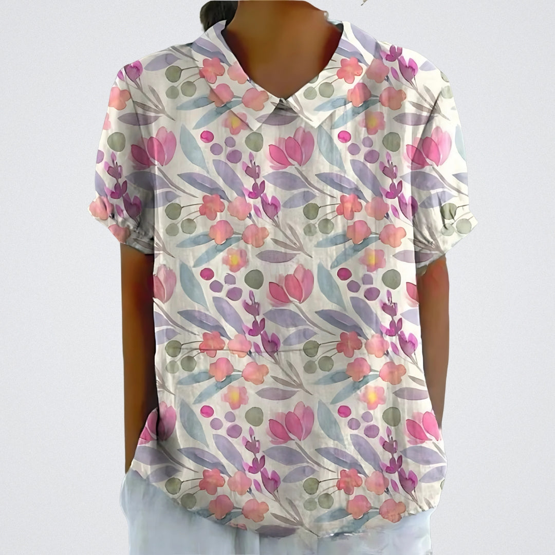 Blanc bouquet pastel / 5XL