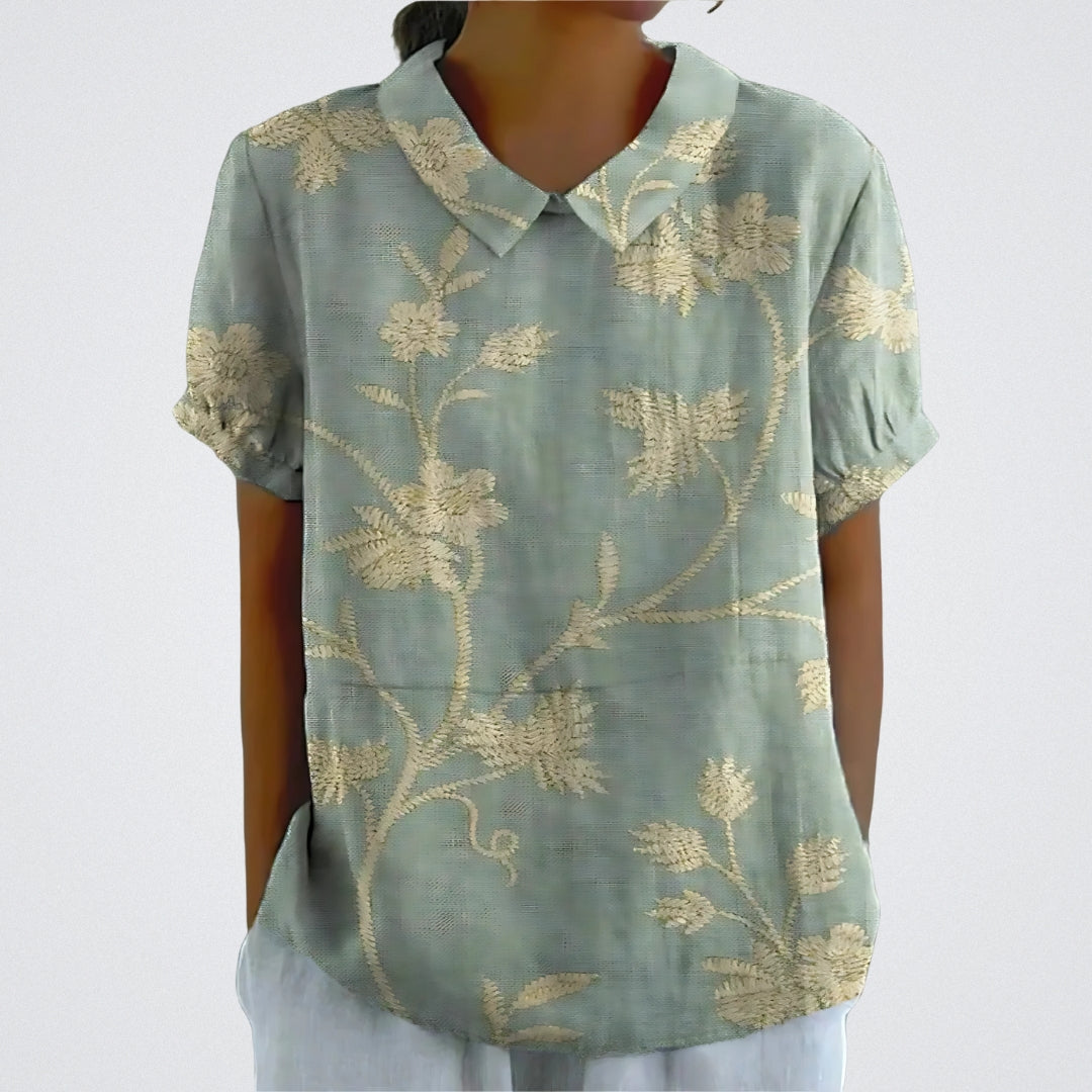 Bleu céleste floral / 5XL