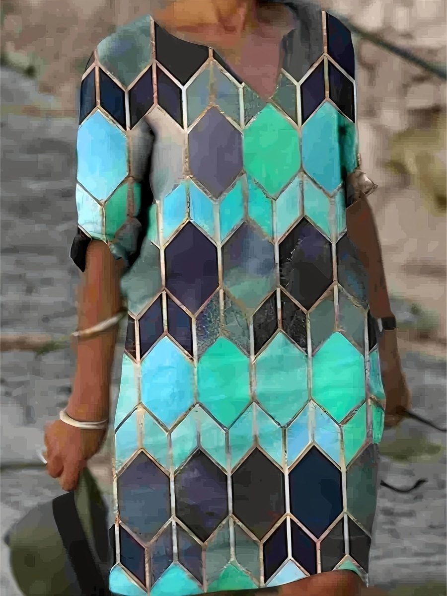 Bleu motifs / 3XL
