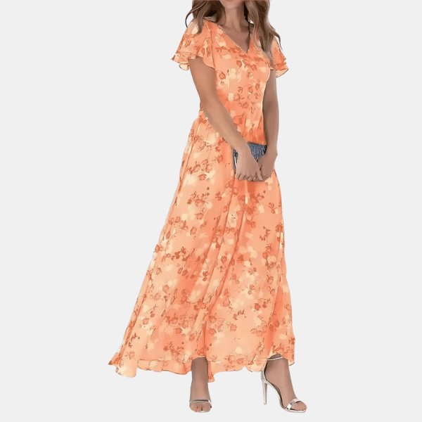 Orange fleuri / 3XL
