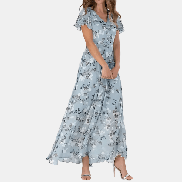 Bleu clair fleuri / 3XL