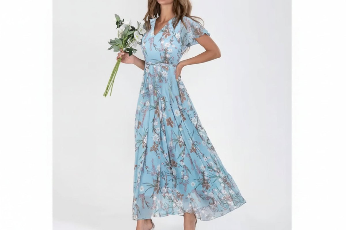 Bleu fleuri / 3XL