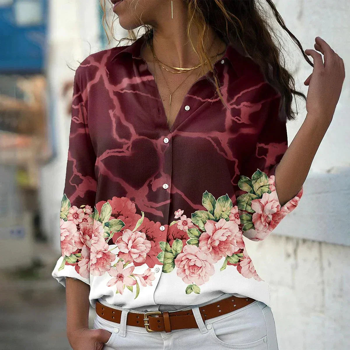 Rouge floral / 6XL