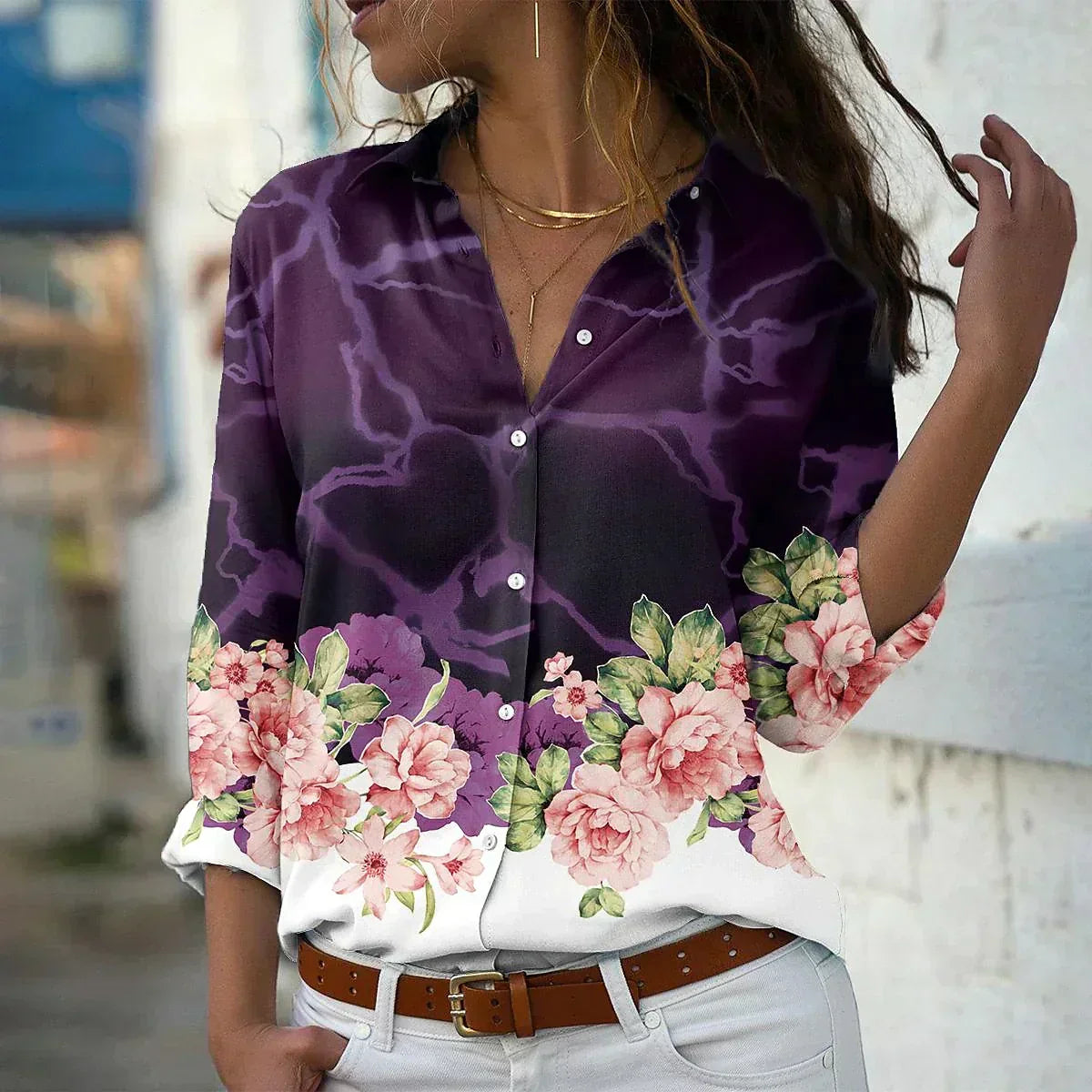 Violet floral / 6XL